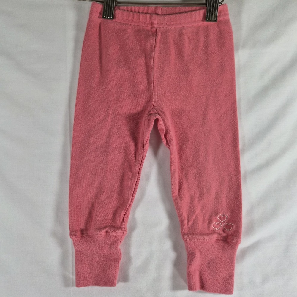 Vintage Gymboree Baby XS Pink Cotton Leggings Fruit Embroidery Y2K